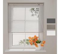 Radeco® Store vénitien en Aluminium 200 x 175 cm Blanc, Lamelles de 25 mm, Tailles de 40 à 220 de Largeur, sans perçage Possible