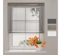 Radeco® Store vénitien en Aluminium 60 x 250 cm Argent, Lamelles de 25 mm, Tailles de 40 à 220 de Largeur, sans perçage Possible