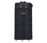 Radefasun Sac de voyage Oxford extensible extra large avec roulettes imperméable et léger, Noir/toile, XL - 6 wheels, Valise centrale rigide extensible avec roulettes pivotantes