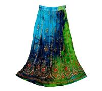 Radhy Krishna Fashion Multi tie tie Dye Yoga Trendz Femme Paillettes Gypsy Longue Jupe - Multicolore -