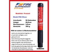 RADI-AKKU Bâton d'extinction avec agent extincteur de 50 secondes