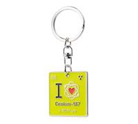 Radiacode Funny Physics Gifts for Enthusiasts and Nuclear Nerds Glow in the dark Keychain Science Accessories I Love Cesium 137