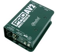 Radial Engineering Boîte de direct Pro AV2 – DI passive stéréo multimédia