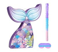 RadianceBiz 3 Pièces Piñata Sirène Jeu de Groupe Accessoire Festif Animation Familiale Centre de Table à Remplir de Bonbons et Petits Cadeaux pour Anniversaires