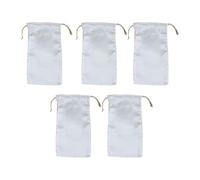 RadianceBiz 5 Pièces Pochette à Bijoux Sac Satin Fermeture Cordon Double Couture Rangement Pratique pour Fêtes Cadeaux Rangement Domestique, 14x24cm