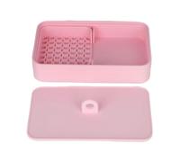 RadianceBiz Cornstarch Tapper Box pour Organisation des Poudres d'argile Boîte à Poudre de Modelage en PP Récipient Antiadhésif pour Accessoires Artistiques, Rose