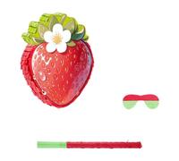 RadianceBiz Ensemble de Jeu pour Fête avec Pinata En Forme de Fraise Masque et Bâton Décoration Ludique pour Anniversaires et Événements Thématiques