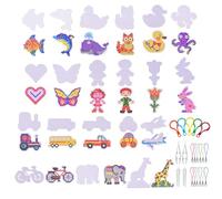 RadianceBiz Perles à Repasser Planche Dé Perles Plaque Gabarit Support Outil Polyvalent pour Porte-clés Formes 3D Base Réutilisable en PP Lignes Claires pour, Lot De 20PCS 1
