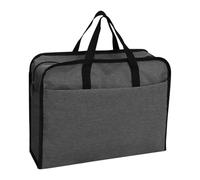 RadianceBiz Sac à Documents Pochette Organisateur avec Poignée Confortable Poche Latérale Zippée Compartiments Multiples Étanche Adapté Aux Déplacements Travail É, Gris Foncé 41x13x32cm