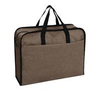 RadianceBiz Sac à Documents Pochette Organisateur avec Poignée Confortable Poche Latérale Zippée Compartiments Multiples Étanche Adapté Aux Déplacements Travail É, Kaki 41x13x32cm