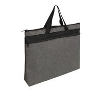 RadianceBiz Sac à Documents Pochette Organisateur avec Poignée Confortable Poche Latérale Zippée Compartiments Multiples Étanche Adapté Aux Déplacements Travail É, Gris Foncé 38x7x30cm