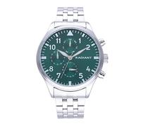 Radiant - Collection Caiman - Montre analogique à Quartz. Montre-Bracelet pour Homme. Bracelet avec Cadran argenté et Bracelet en Acier Inoxydable. Taille 43mm. 5ATM.