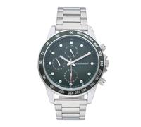 Radiant - Collection Canarias - Montre analogique. Montre Bracelet pour Homme. Montre à Bracelet avec Cadran Vert et Bracelet argenté. Taille 45mm. 5ATM.