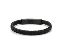 Radiant - Collection Espiga - Bracelet en simili cuir noir pour homme, un bracelet avec une élégance décontractée et urbaine pour rester toujours à la mode.