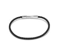 Radiant - Collection Espiga - Bracelet fin en simili cuir noir pour homme, un bracelet avec une élégance décontractée et urbaine pour rester toujours à la mode.