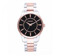 RADIANT Collection Mallorca analogique et Automatique Homme Montre avec Cadran Bicolore argenté et Rose et Bracelet en Acier Inoxydable. Taille 44mm. 5ATM