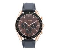 Radiant - Collection Marlon - Montre analogique. Montre Bracelet pour Homme. Montre à Bracelet avec Cadran Marron et Bracelet Marron en Silicone. Taille 44mm. 5ATM.