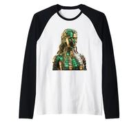 Radiant Golden Aphrodite - Mythologie Grecque Futuriste Cyber Manche Raglan