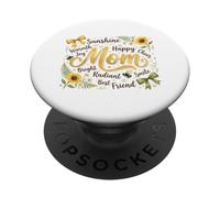 Radiant Mom Motif Floral Bourdon PopSockets PopGrip Adhésif