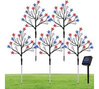 Radiant Solar Lamp, Waterproof Pathway Fixture, Patriotic Stake Light, Eight-Mode Decorative Garden Illumination, Driveway Landscape Accent, Lighting Gear for Yard, Homeowners, 600g