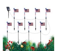 Radiant Solar Pathway, 8 Effect Flag Lighting, 10x4 Inches Lamp with Ground Spike, Waterproof Outdoor Fixture, Versatile Holiday Gear with Dusk Sensor, Decorative Yard Accessory for Smart Homeowners