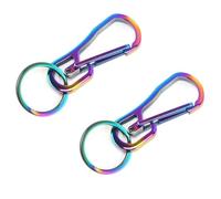 RadiantRover Lot de 2 porte-clés de voiture en titane à dégagement rapide, boucle de sécurité d'escalade, crochet en métal pour sac à dos, pêche, camping, randonnée