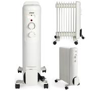 Radiateur à bain d'huile 2000W 9 colonnes 3 réglages de chaleur Thermostat réglable- Blanc 3 réglages de chaleur