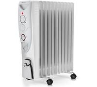 Radiateur à bain d'huile 2500W Pro Breeze, 11 colonnes - Chauffage électrique portable - Minuterie intégrée, 3 réglages de chaleur, Thermostat - Caractéristiques de sécurité intégrées G