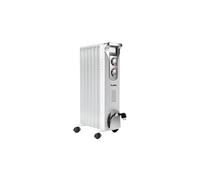 Radiateur à bain d'huile blanc 2357FL, 1500W, 3 niveaux de chauffage, 7 éléments, thermostat réglable