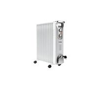 Radiateur à bain d'huile blanc 2366FL, 2500W, 3 niveaux de chauffage, 11 éléments, 3 positions de réglage de la température