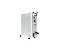 Radiateur à bain d'huile blanc 2366FL, 2500W, 3 niveaux de chauffage, 11 éléments, 3 positions de réglage de la température