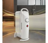 Chauffage mobile par radiateurs à mazout Chauffage électrique, thermostat 1 niveau de chaleur, silencieux, portable avec poignée, 500 watts, LxHxP 23x38,5x13,5 cm