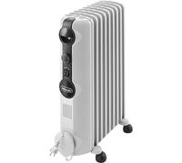 radiateur à bain d'huile mobile avec 3 niveaux puissance 900W 1100W 2000W blanc