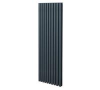 Radiateur à Colonne Ovale Chauffage Vertical Gris Anthracite 1800mm x 600mm Gris