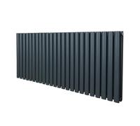 Radiateur à Colonne Ovale Chauffage Horizontal Gris Anthracite 600mm x 1440mm Gris