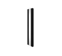 Radiateur à Colonne Ovale avec Miroir - 1800mm x 380mm - Noir