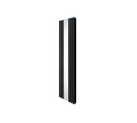 Radiateur à Colonne Ovale avec Miroir - 1800mm x 500mm - Gris Anthracite Monstershop