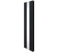 Radiateur à Colonne Ovale Miroir Intégré Vertical Gris Anthracite 1800 x 500mm