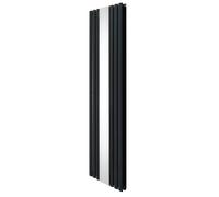 Radiateur à Colonne Ovale avec Miroir - 1800mm x 500mm - Gris Anthracite Monstershop