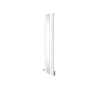 Radiateur à Colonne Ovale avec Miroir & Valves - 1800mm x 380mm - Blanc Blanc