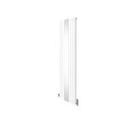 Radiateur à Colonne Ovale avec Miroir & Valves - 1800mm x 500mm - Blanc