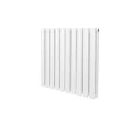 Radiateur à Colonne Ovale Chauffage Horizontal Blanc 600mm x 600mm Blanc