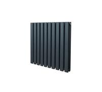 Radiateur à Colonne Ovale Chauffage Horizontal Gris Anthracite 600mm x 600mm