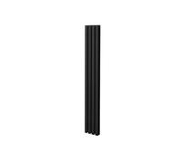 Radiateur à Colonne Ovale Chauffage Vertical Noir 1800mm x 240mm