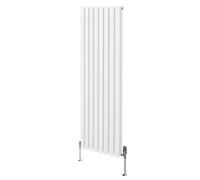 Radiateur Colonne Ovale & Robinet Thermostatique Blanc 1600 x 480mm Blanc