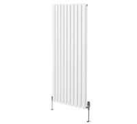 Radiateur Colonne Ovale & Robinet Thermostatique Blanc 1600 x 600mm Blanc