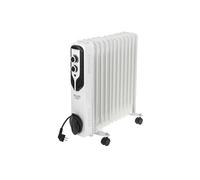Radiateur à Huile 11 Éléments, 3 Niveaux de Puissance, Régulateur de Température, Adler, AD7817, 2500, Blanc Blanc
