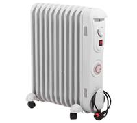 Radiateur À Huile De 11 Fins 2,5kW Avec Minuteur De 24 Heures, Blanc - EH1846