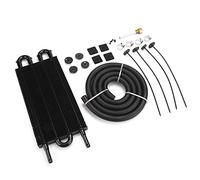 Radiateur à huile, empêche les fuites de liquide de transmission pour remplacement de refroidisseur d'huile (4 rangées - noir)