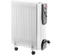 InnovaGoods - Radiateur à Huile Oileven, 2500W, 11 Modules, Chauffage Efficace jusqu’à 28m², 3 Niveaux de Puissance, Silencieux, Eco-Friendly, Blanc/Gris, Plastique